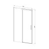 Душевая дверь Dice VDS-4D150CLB, 1500, черный, стекло прозрачное