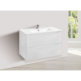 База под керамическую раковину Mia 750 подвесная, 2 выкатных ящика soft close, G.White