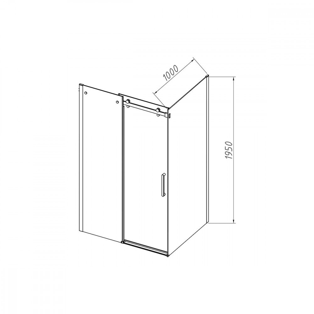 Душевой уголок Como-N VSR-4CN1013CGB, 1300*1000, черный, стекло тонированное