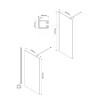 Душевая перегородка Walk-In VSW-1H100MR, 1000*2000, хром, стекло зеркальное