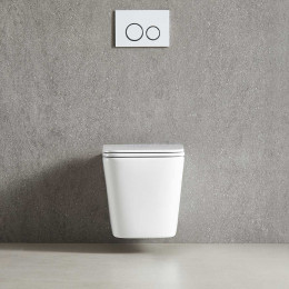 Унитаз подвесной Q-Line VT1-12T Tornado, цвет белый, ультратонкое soft-close сиденье