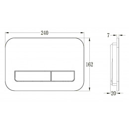 Кнопка смыва Vincea VFP-201MB, цвет черный