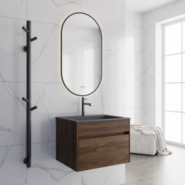 База под раковину Chiara 600 подвесная, 1 выкатной ящик soft-close, C.Oak