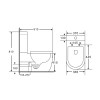 Унитаз-компакт Evo VT2-34 безободковый, белый, Geberit, ультратонкое сиденье soft-close, P-trap