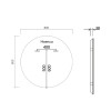 Зеркало LED VLM-3DE800 800x800 c сенсорным выключателем и диммером