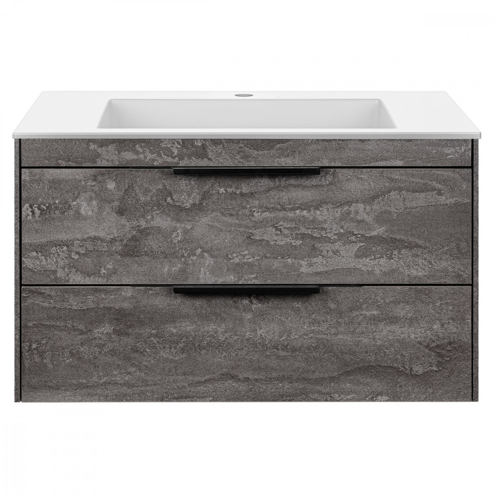 База под раковину Chiara 2D 800 подвесная, 2 выкатных ящика soft-close, G.Stone