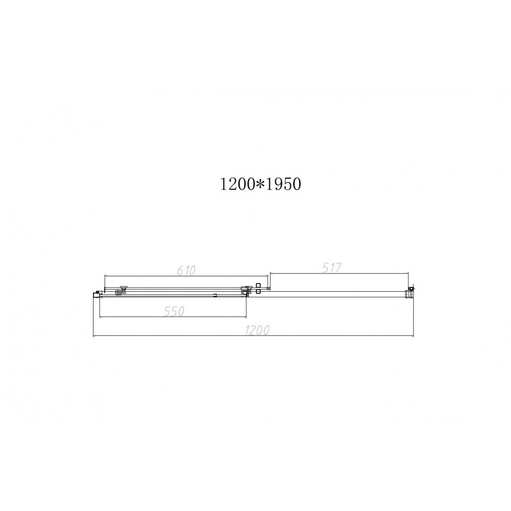 Душевая дверь Slim-N VDS-4SN120CL, 1200, хром, стекло прозрачное
