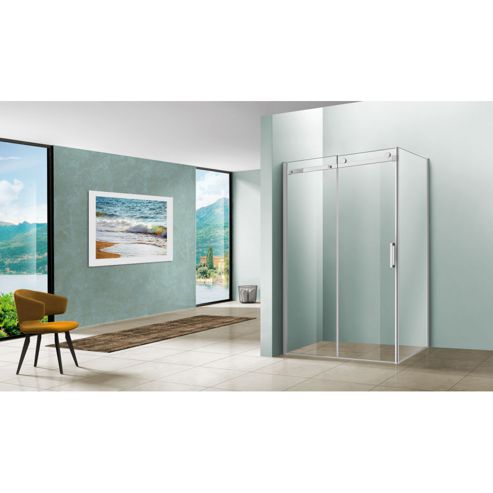 Душевой уголок Como VSR-1C8012CL, 1200*800, хром, стекло прозрачное