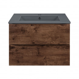 База под керамическую раковину Mia 600 подвесная, 2 выкатных ящика soft close, R.Wood