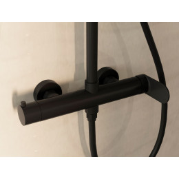 Душевая стойка Rondo VSFS-1R0MB без излива, черный матовый