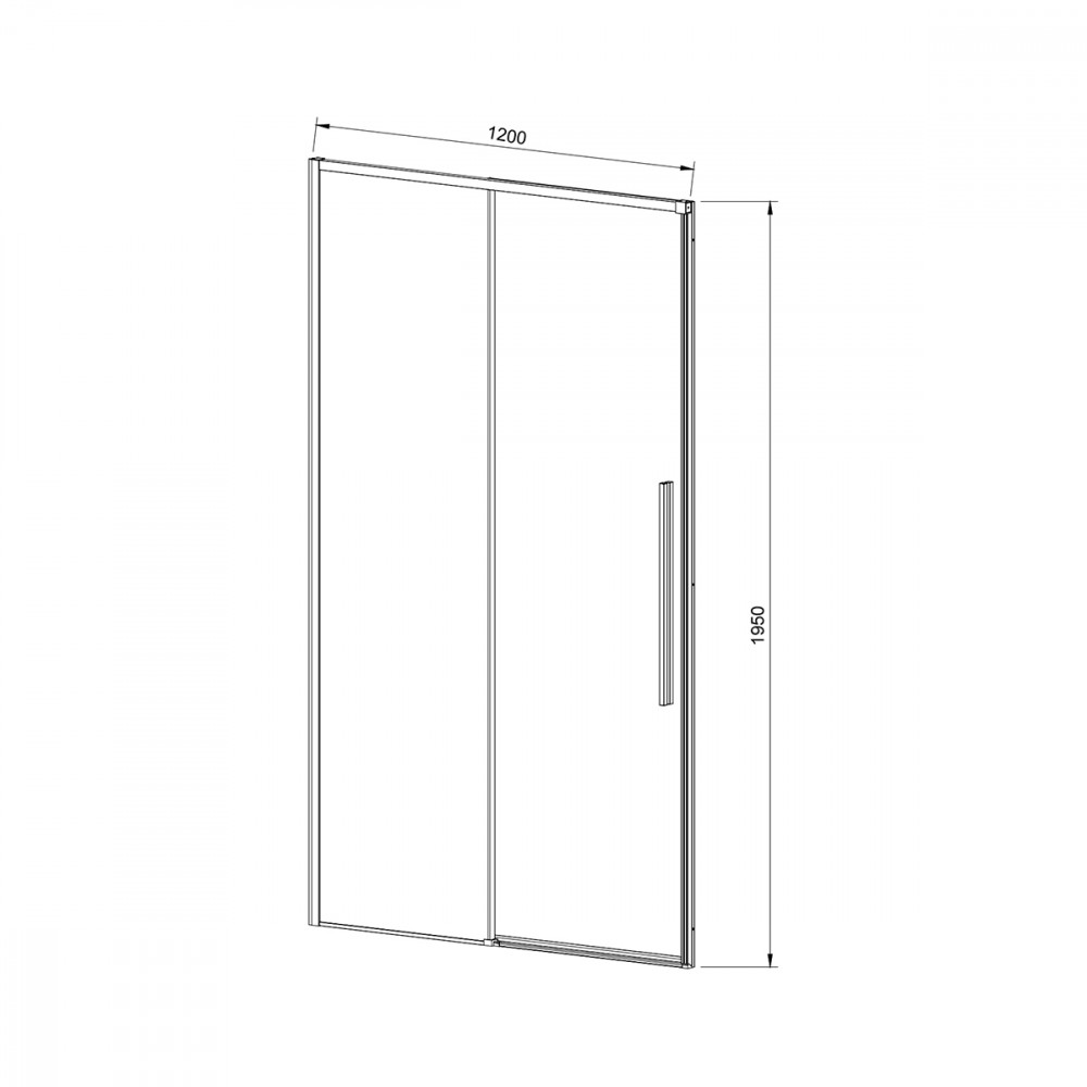 Душевая дверь Slim-N VDS-4SN120CL, 1200, хром, стекло прозрачное