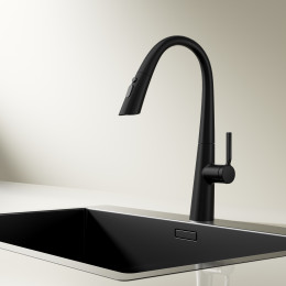 Смеситель для кухни Vincea VKF-176MB, черный