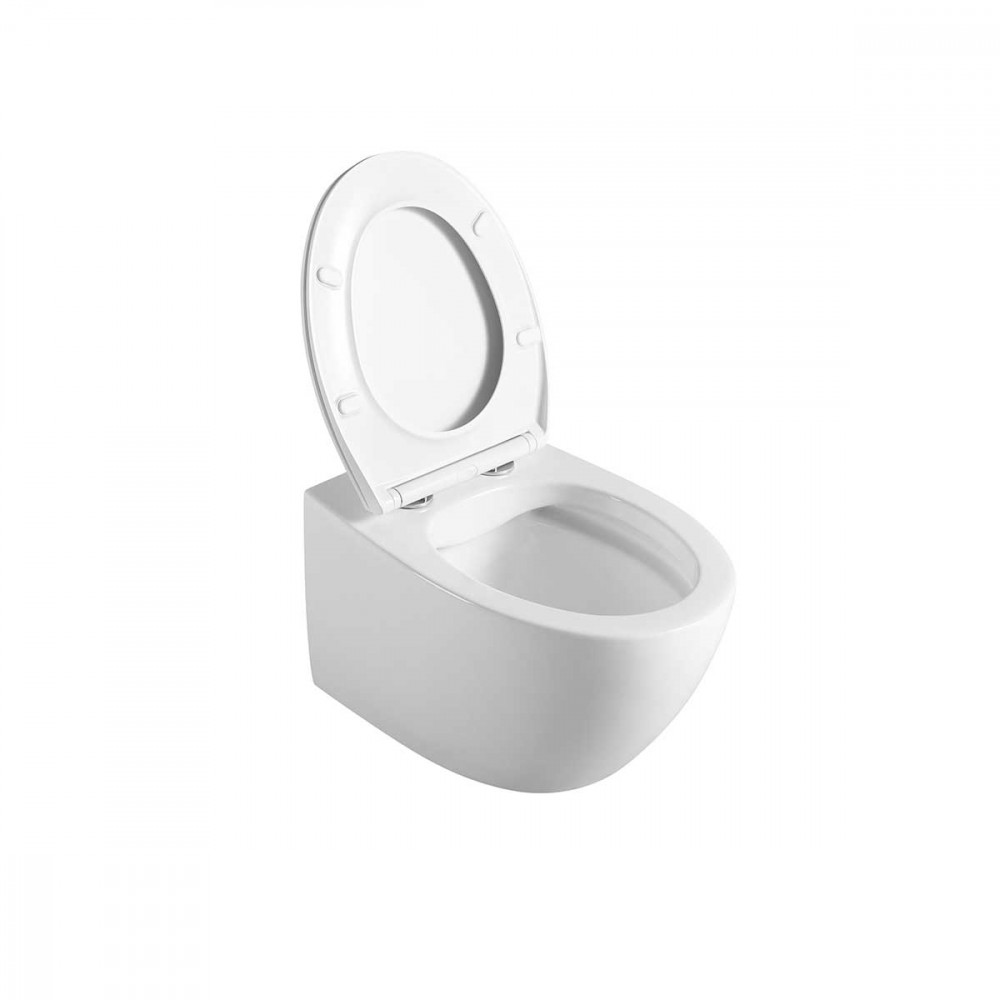 Унитаз подвесной Felice VT1-25 безободковый, цвет белый, ультратонкое soft-close сиденье