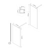 Душевая перегородка Walk-In VSW-1H120CGB, 1200*2000, черный матовый, стекло тонированное