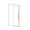 Душевая дверь Slim-N VDS-4SN110CL, 1100, хром, стекло прозрачное