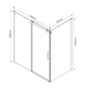 Душевой уголок Como VSR-1C9013CL, 1300*900, хром, стекло прозрачное