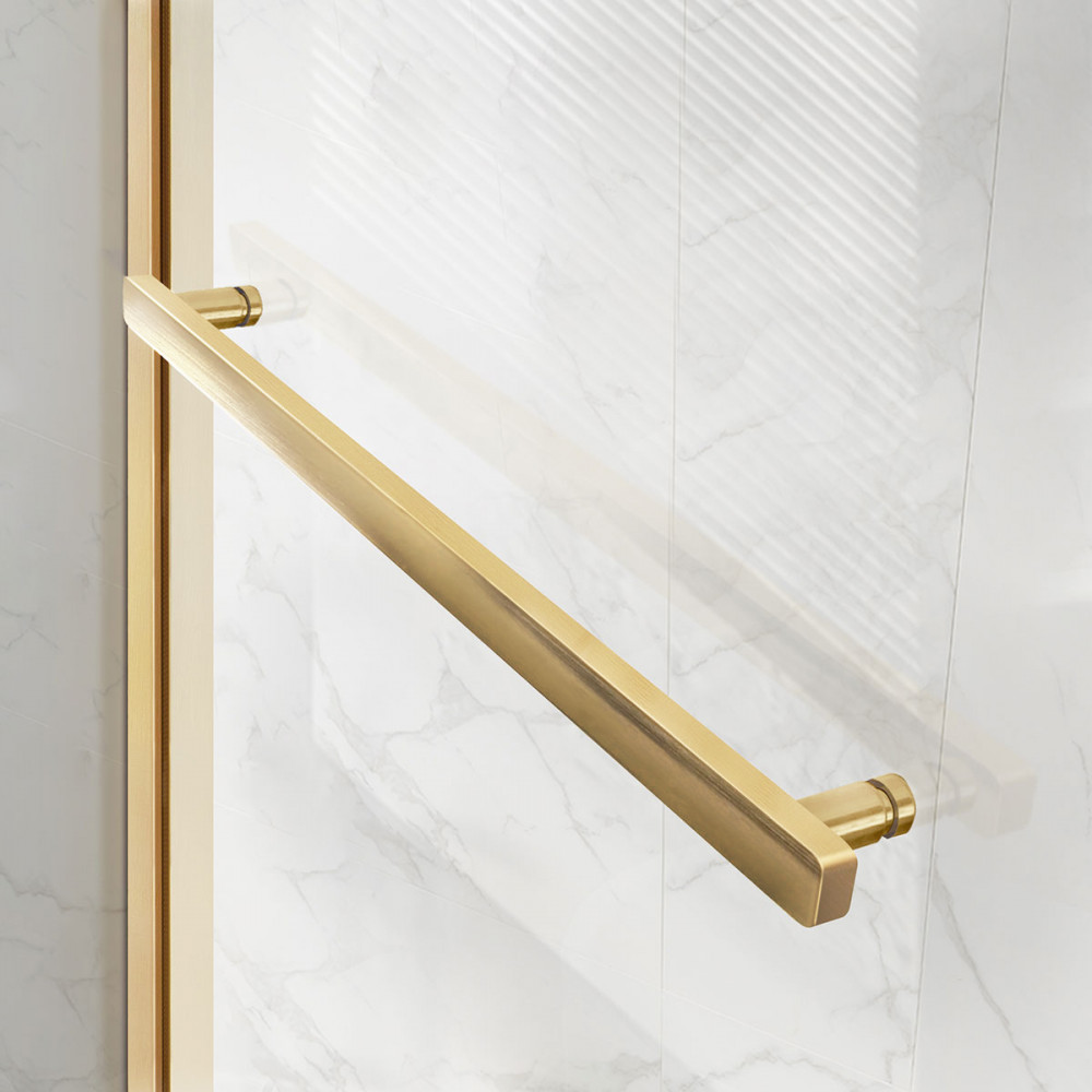 Душевая дверь Slim Soft VDS-1SS110CLG, 1100, брашированное золото, стекло прозрачное