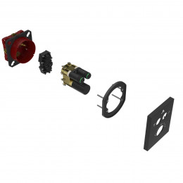 Встраиваемый смеситель для душа VSCV-321T-MMB двухфункциональный, термостатический, черный