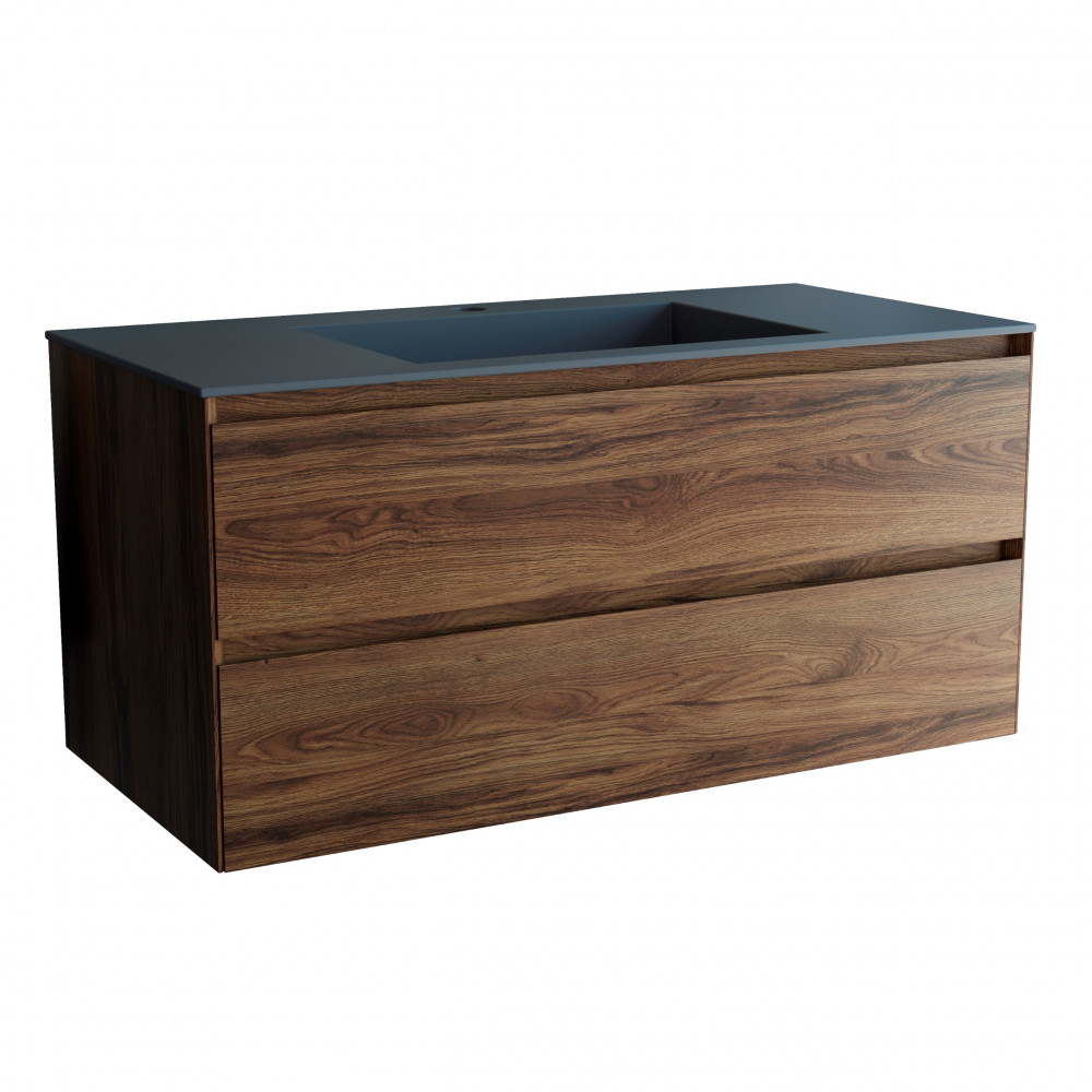 База под раковину Luka 1000 подвесная, 2 выкатных ящика soft-close, C.Oak