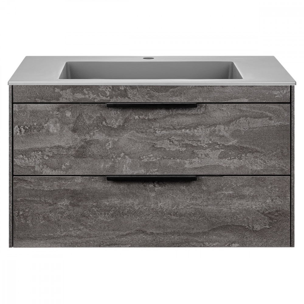 База под раковину Chiara 2D 800 подвесная, 2 выкатных ящика soft-close, G.Stone