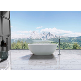 Ванна из искусственного камня Vincea VBT-4S04MW, 1700*800*560, белый мат., слив-перелив в комплекте