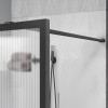 Душевая перегородка Волк-Ин (Walk-In) VSW-1HP110FLGM, 1100*2000, вороненая сталь, стекло рифленое