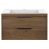 База под раковину Chiara 2D 800 подвесная, 2 выкатных ящика soft-close, T.Oak