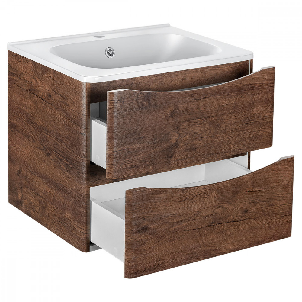 База под раковину Paola 600 подвесная, 2 выкатных ящика soft close, R.Wood