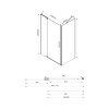 Душевой уголок Extra VSR-1E111290CGB, 1100/1200*900, черный, стекло тонированное
