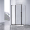 Душевой уголок Slim-N VSR-4SNP9012CLGM, 1200*900, вороненая сталь, стекло прозрачное