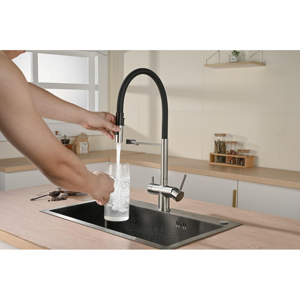 Смеситель для кухни Vincea VKF-120CH, хром
