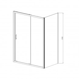 Душевой уголок Alpha VSR-3AL9011CLG, 1100*900, брашированное золото, стекло прозрачное