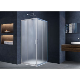 Душевой уголок Alpha VSS-3AL100MT, 1000*1000, хром, стекло текстурное