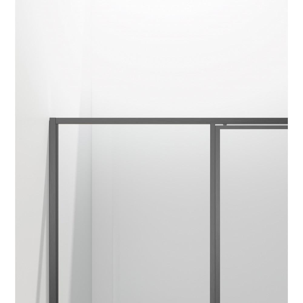 Душевой уголок Slim 8mm VSR-4SLP9012CLGM, 1200*900, вороненая сталь, стекло прозрачное