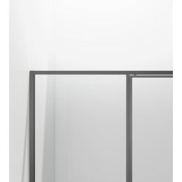 Душевой уголок Slim 8mm VSR-4SLP9012CLGM, 1200*900, вороненая сталь, стекло прозрачное