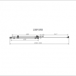 Душевая дверь Como-N VDS-4CN130CL, 1300, хром, стекло прозрачное