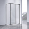 Душевой уголок Slim-N VSR-4SN8011CLGM, 1100*800, вороненая сталь, стекло прозрачное