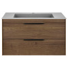 База под раковину Chiara 2D 800 подвесная, 2 выкатных ящика soft-close, T.Oak