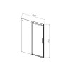 Душевая дверь Como-N VDS-4CN130CL, 1300, хром, стекло прозрачное