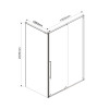 Душевой уголок Arno VSR-1A1012CL, 1200*1000, хром, стекло прозрачное