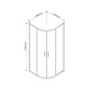 Душевой уголок Garda VSQ-1G100CL, 1000*1000, хром, стекло прозрачное