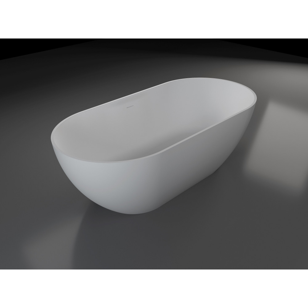 Ванна из искусственного камня Vincea VBT-4S04MW, 1700*800*560, белый мат., слив-перелив в комплекте