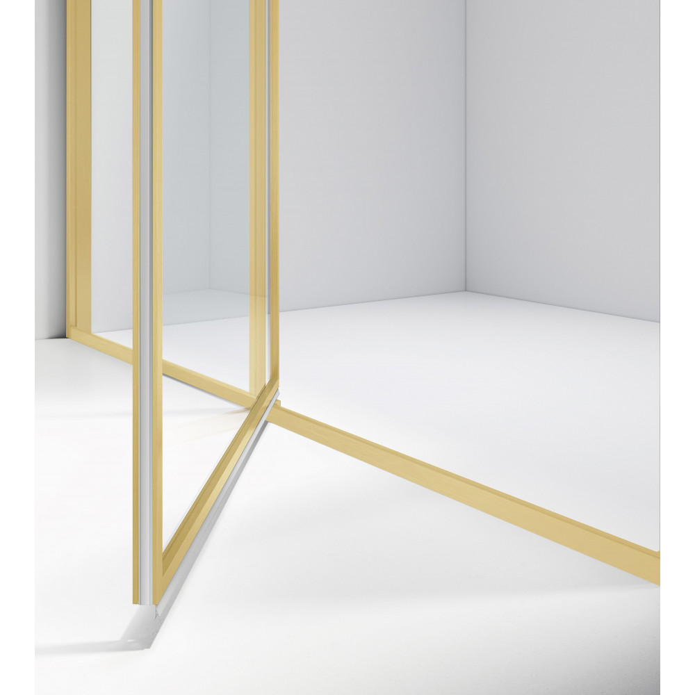 Душевая дверь Slim 8mm VDP-4SL120CLG, брашированное золото, стекло прозрачное
