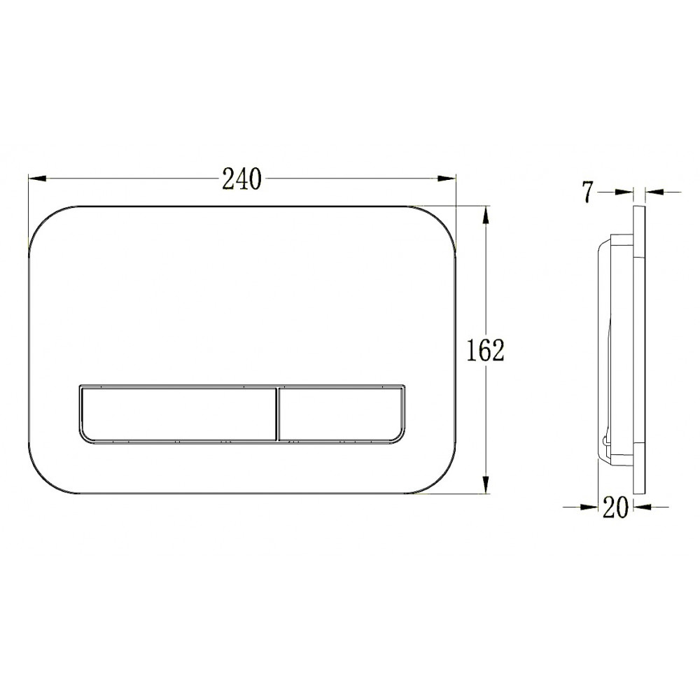 Кнопка смыва Vincea VFP-201GM, цвет вороненая сталь