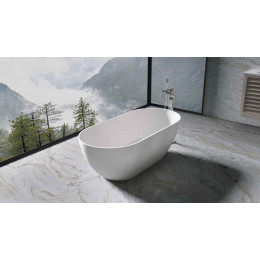 Ванна из искусственного камня Vincea VBT-4S04MW, 1700*800*560, белый мат., слив-перелив в комплекте