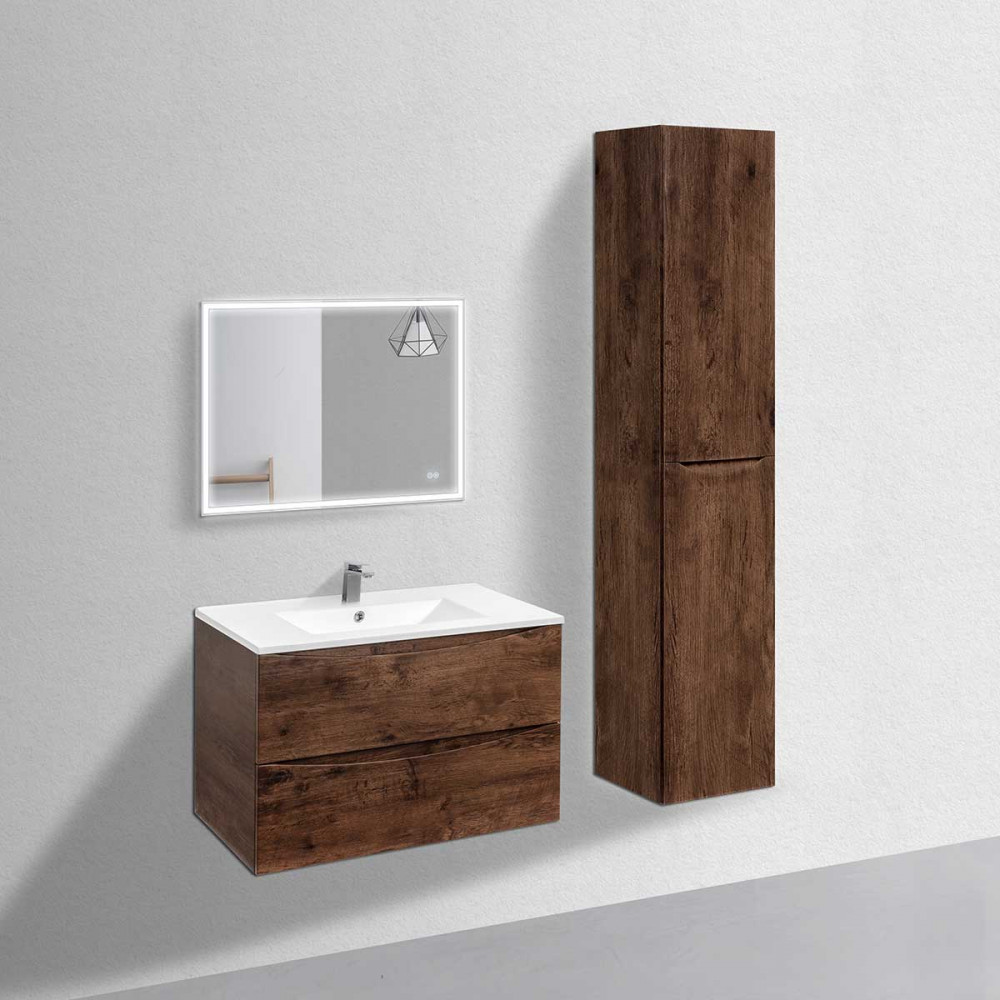 База под керамическую раковину Mia 750 подвесная, 2 выкатных ящика soft close, R.Wood