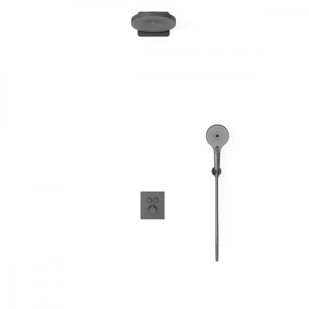 Душевой комплект Inspire VSFW-3I21T1GM встраиваемый, термостатический, двухрежимный, вороненая сталь