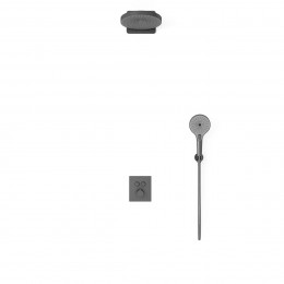 Душевой комплект Inspire VSFW-3I21T1GM встраиваемый, термостатический, двухрежимный, вороненая сталь