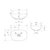 Раковина прозрачная Vincea VBS-6T12B, 540*360*150, накладная, цвет черный
