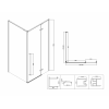 Душевой уголок Slim-N VSR-5SN9090CL, 900*900, хром, стекло прозрачное